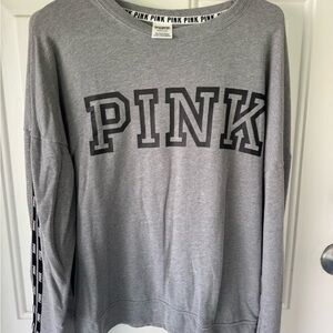 Gray PINK Logo Sweatshirt